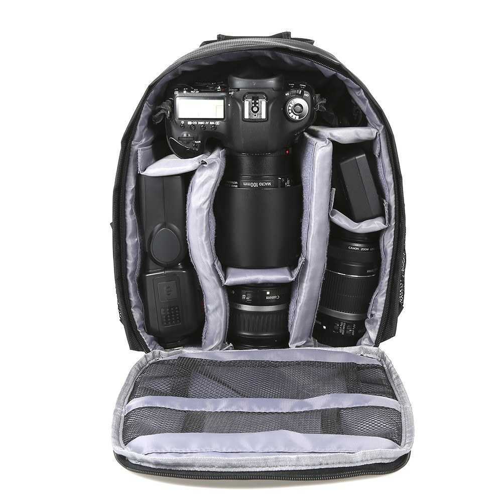 DSLR Camera Bag Fashion Nylon Shoulder Bag Waterproof Camera Case Lens Pouch Bag Outdoor Photography Backpack