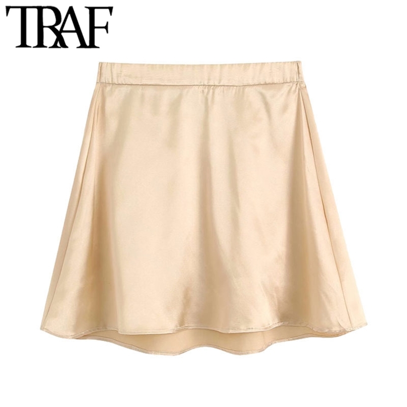 TRAF Women Chic Fashion Solid Cozy Mini Skirt Vintage A Line High Elastic Waist Female Skirts Faldas Mujer 210708, As picture
TRAF Women Chic Fashion Solid Cozy Mini Skirt Vintage A Line High Elastic Waist Female Skirts Faldas Mujer 210708, As picture