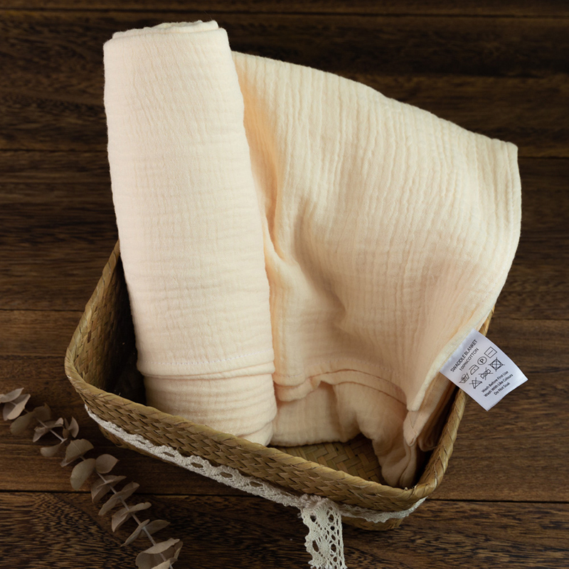 Muslin Baby Blankets 100% Organic Cotton Double Gauze Soft Swaddle Blanket for Newborn Infant 120x120cm Solid Color