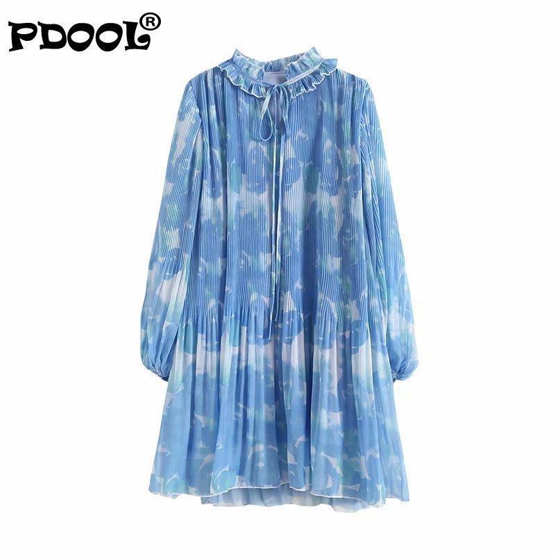 Casual Dresses Full Sleeve Women Dress Summer Chiffon Floral Print Sky Blue, Picture color
Casual Dresses Full Sleeve Women Dress Summer Chiffon Floral Print Sky Blue, Picture color
