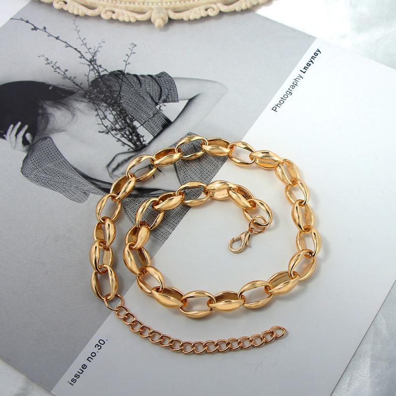 Punk Women Chunk Link Chain Necklaces Gold Color Metal Goth Geometric Clavicle Necklace Jewelry Collier Femme Accessories Chains
Punk Women Chunk Link Chain Necklaces Gold Color Metal Goth Geometric Clavicle Necklace Jewelry Collier Femme Accessories Chains