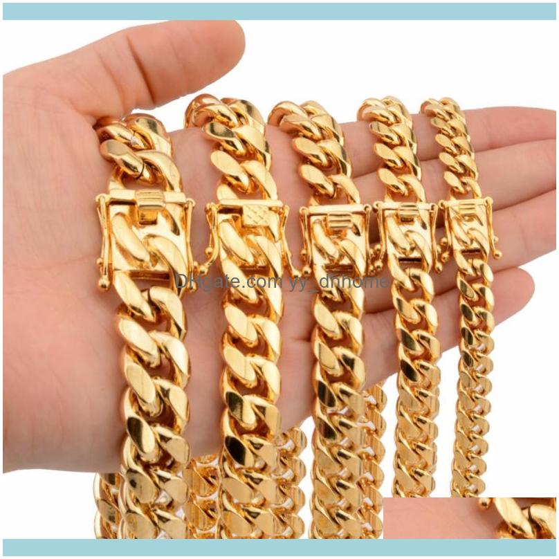 Chains Necklaces & Pendants Jewelrychains 8/10/12/14/16/18Mm Cubas Chain Gold Sier Color Man Necklace Heavy Stainless Steel Choker Punk Hip-
Chains Necklaces & Pendants Jewelrychains 8/10/12/14/16/18Mm Cubas Chain Gold Sier Color Man Necklace Heavy Stainless Steel Choker Punk Hip-