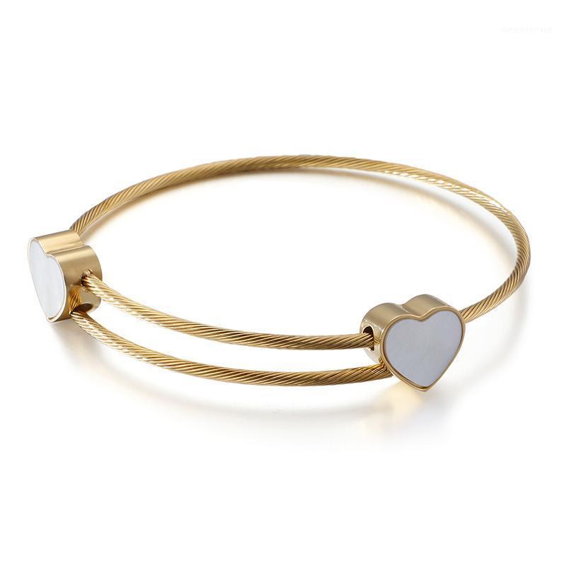 Fashion And Simple Stainless Steel Bangles Shell Heart Charm Women Bracelet For Jewelry Gift Bangle
Fashion And Simple Stainless Steel Bangles Shell Heart Charm Women Bracelet For Jewelry Gift Bangle