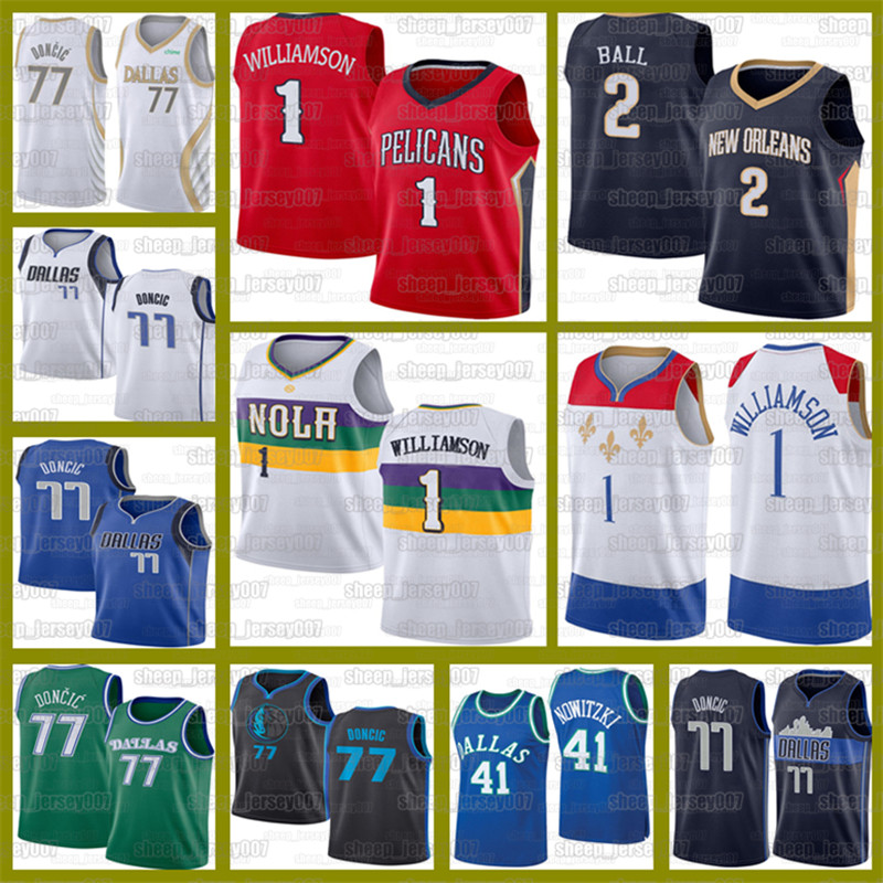 Luka Dallas Mavericks Jerseys 77 Doncic Zion 1 Williamson Basketball Kristaps 6 Porzingis Pelicans Dirk 41 Nowitzki Lonzo 2 Ball, Jersey
Luka Dallas Mavericks Jerseys 77 Doncic Zion 1 Williamson Basketball Kristaps 6 Porzingis Pelicans Dirk 41 Nowitzki Lonzo 2 Ball, Jersey