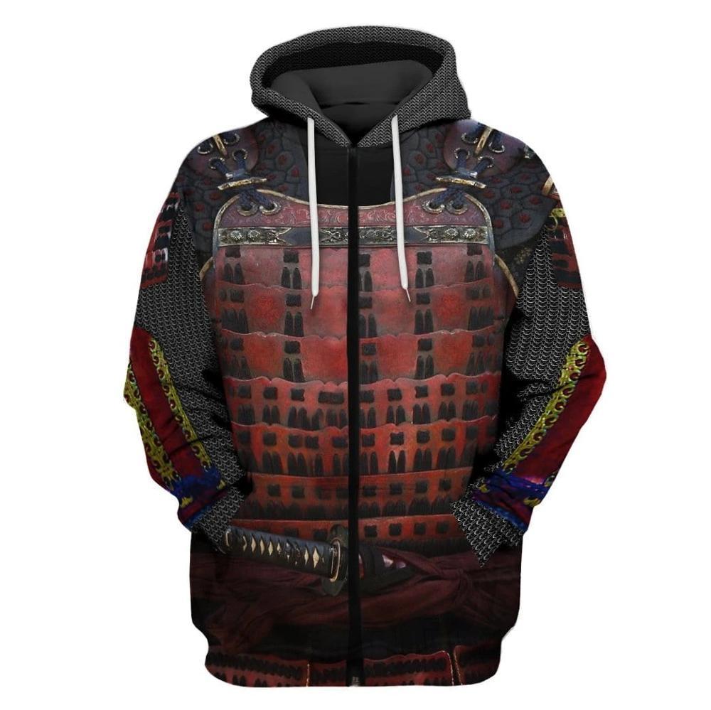 Cosplay Fashion Men Hoodie The Last Samurai armor 3D Printed Harajuku Sweatshirt Unisex Casual Pullover sudadera hombre KJ078 201020
