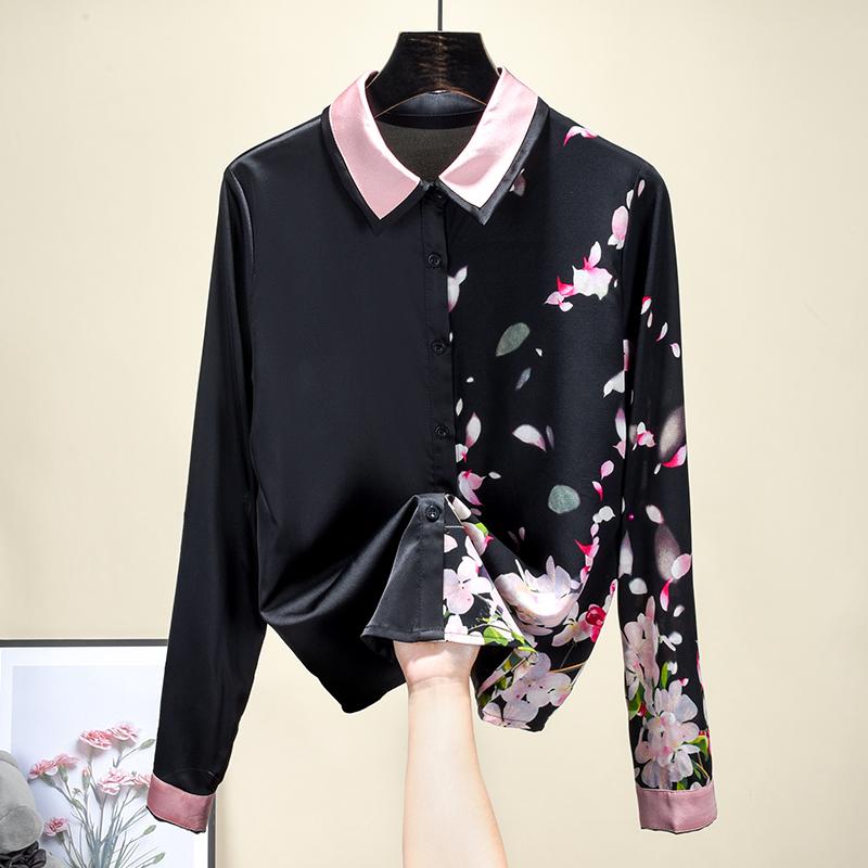 Women's Blouses & Shirts Designer Luxury For Women Vintage Turn Down Collar Floral Printed Black Chiffon Shirt, White
Women's Blouses & Shirts Designer Luxury For Women Vintage Turn Down Collar Floral Printed Black Chiffon Shirt, White