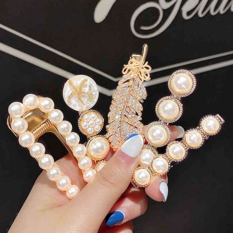 Hair Jewelry Accessories the Same Tiktok, Korean Version of Fear Pearl Pin, Side Clip, , and Popular Girl Liu Haijia.