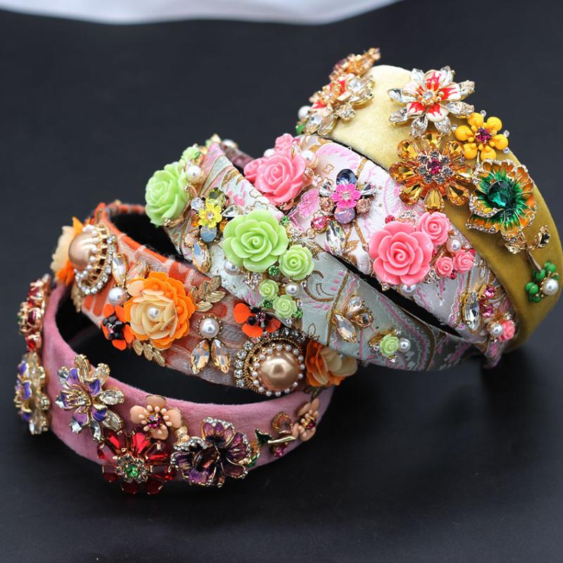 Hair Clips & Barrettes Personality, Multi-color Pearl Headband Baroque Porcelain Flower Color Rhinestone Geometric Exaggerated 754, Golden;silver
Hair Clips & Barrettes Personality, Multi-color Pearl Headband Baroque Porcelain Flower Color Rhinestone Geometric Exaggerated 754, Golden;silver
