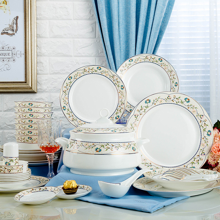 Garden of Eden series Dinnerware Plate set western style 56 pcs tableware set plat sets factory supply hometown made in Jingdezhen
Garden of Eden series Dinnerware Plate set western style 56 pcs tableware set plat sets factory supply hometown made in Jingdezhen