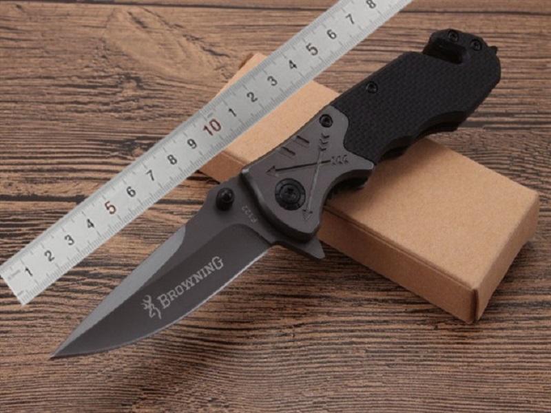 Wholesales Browning F122 Tactical Folding Knife Titanium Blade G10 Handle Fast Open Outdoor Hiking Hunting Survival Pocket Utility EDC Tools with Glass Hammer
Wholesales Browning F122 Tactical Folding Knife Titanium Blade G10 Handle Fast Open Outdoor Hiking Hunting Survival Pocket Utility EDC Tools with Glass Hammer