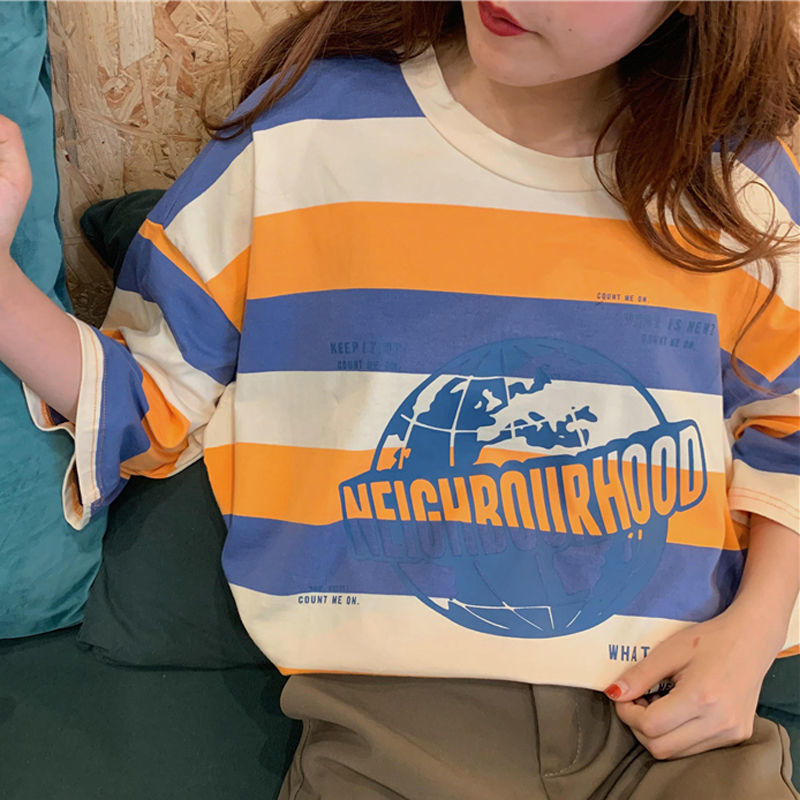 2021 New Ulzzang Harajuku Hip-hop Style Letter Printing t School Shirt Summer Tops Striped Korean Sleeve Short Female T-shirt Dm4n, Green
2021 New Ulzzang Harajuku Hip-hop Style Letter Printing t School Shirt Summer Tops Striped Korean Sleeve Short Female T-shirt Dm4n, Green