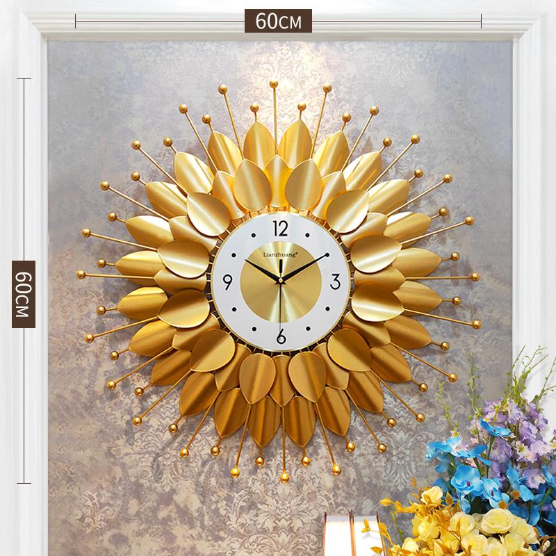 Wall Clocks Nordic Luxury Metal Modern Large Gold Clock 3d Simple Art Watches Horloge Murale Home Decoration FZ295