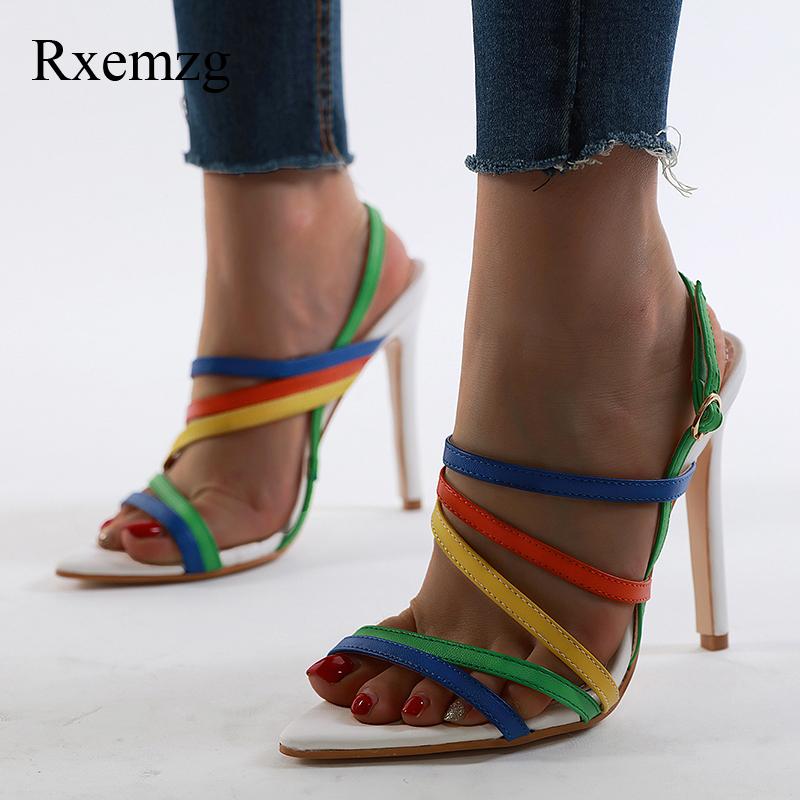 Rxemzg fashion back strap summer shoes woman super high heels open toe gladiator sandals women sexy mixed colors party shoes, White
Rxemzg fashion back strap summer shoes woman super high heels open toe gladiator sandals women sexy mixed colors party shoes, White
