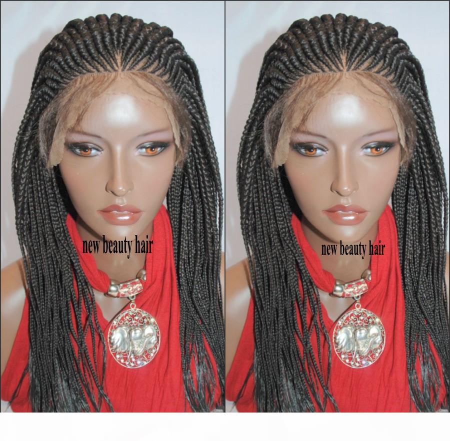180density Handmade lace frontal cornrow wig africa american women style Box Braid wig Crochet Braids lace front wig with baby hair, Black
180density Handmade lace frontal cornrow wig africa american women style Box Braid wig Crochet Braids lace front wig with baby hair, Black