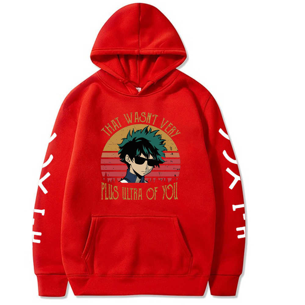 My Hero Academia That Wasn'T Very Plus Ultra Of You Printed Men/women Hoodie Long Sleeve Sweatshirt Y0804
