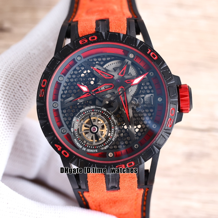 10 Colors New 46mm Watch Excalibur Spider RDDBEX0817 Hollow Tourbillon Automatic Mens Watch Black Steel Case High Quality Gents Sport Watches Orange Leather Strap, R5
10 Colors New 46mm Watch Excalibur Spider RDDBEX0817 Hollow Tourbillon Automatic Mens Watch Black Steel Case High Quality Gents Sport Watches Orange Leather Strap, R5