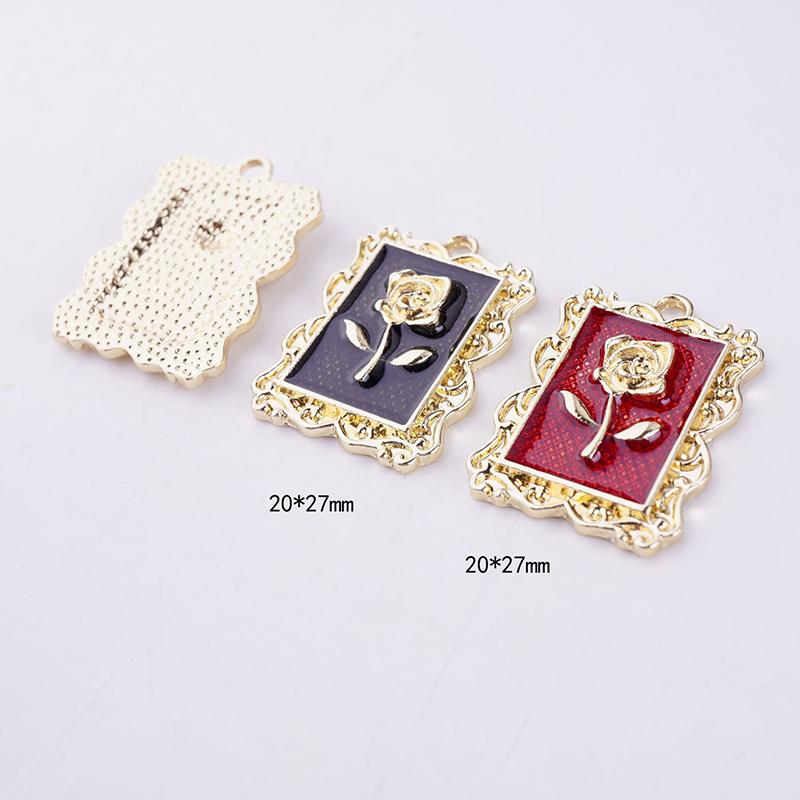 Charms 10Pcs 20*27MM Red Black Gold Rose Drop Oil For DIY Making Earrings Necklace Jewelry Findings Accessories, Bronze;silver
Charms 10Pcs 20*27MM Red Black Gold Rose Drop Oil For DIY Making Earrings Necklace Jewelry Findings Accessories, Bronze;silver