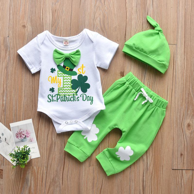 Newborn baby clothes Infant Baby Girls clothes set St.Patrick's Day Letter Bow Romper+Pants+Hat summer Outfits 3PC, Green
Newborn baby clothes Infant Baby Girls clothes set St.Patrick's Day Letter Bow Romper+Pants+Hat summer Outfits 3PC, Green