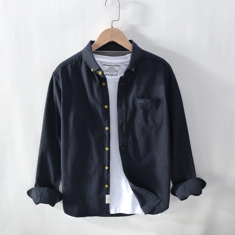 2021 Autumn New Gray Men's Shirts 100% Cotton Single Breast Pockets Plus Size Clothing O5d3, Navy blue.
2021 Autumn New Gray Men's Shirts 100% Cotton Single Breast Pockets Plus Size Clothing O5d3, Navy blue.