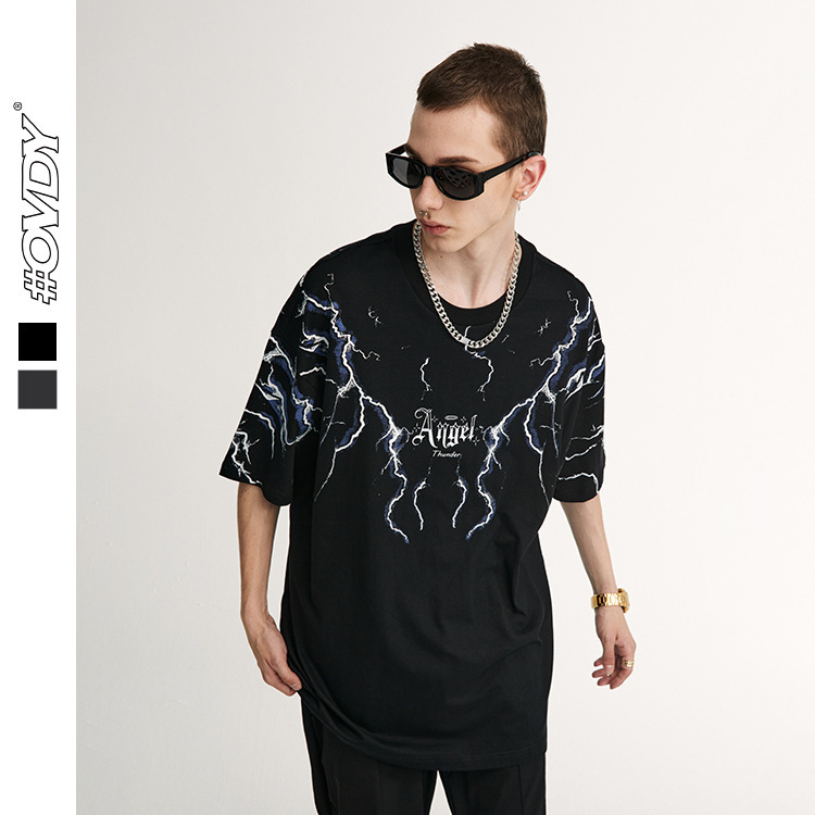 wxwovdy men's 2021 spring and summer new street fashion brand creative flash printing casual loose short sve t-shirt for men, White;black
wxwovdy men's 2021 spring and summer new street fashion brand creative flash printing casual loose short sve t-shirt for men, White;black