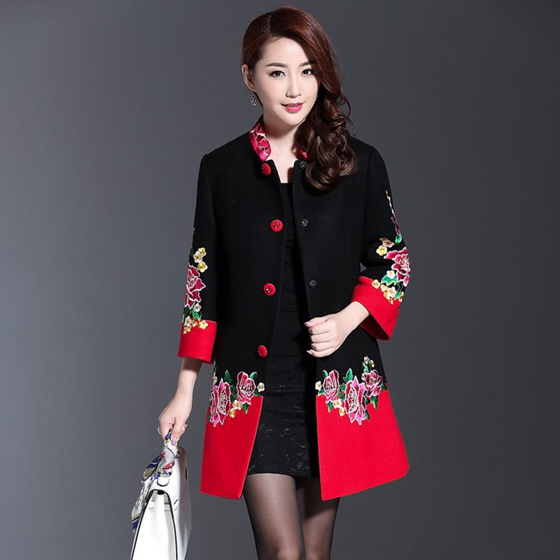 Women's Wool & Blends Winter Embroidery Floral Women Coats High Quality Elegant Full Sleeve Turn-down Collar Chinese Middle-aged Female, As pic
Women's Wool & Blends Winter Embroidery Floral Women Coats High Quality Elegant Full Sleeve Turn-down Collar Chinese Middle-aged Female, As pic