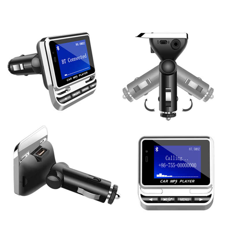 Bluetooth Car Mp3 Player Wireless Fm Transmitter Lcd Screen Auto Kit Support Tf Card