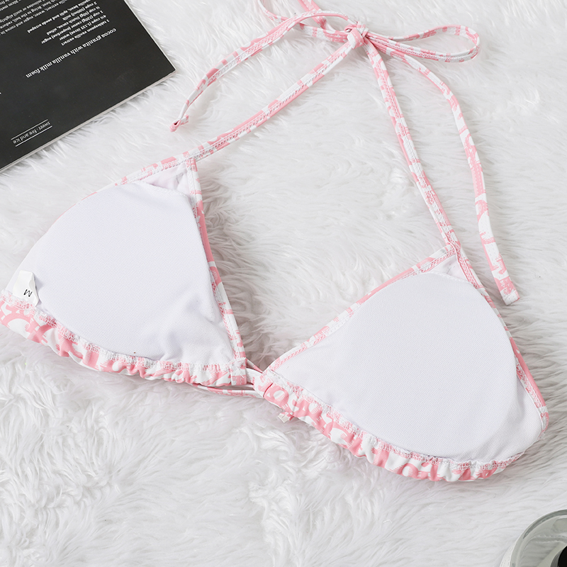 Summer Sexy letter print Bikini Sets Women Tie Side Swimsuit Female Bandage Bathing Suit Brazlian Swimwear Bikini