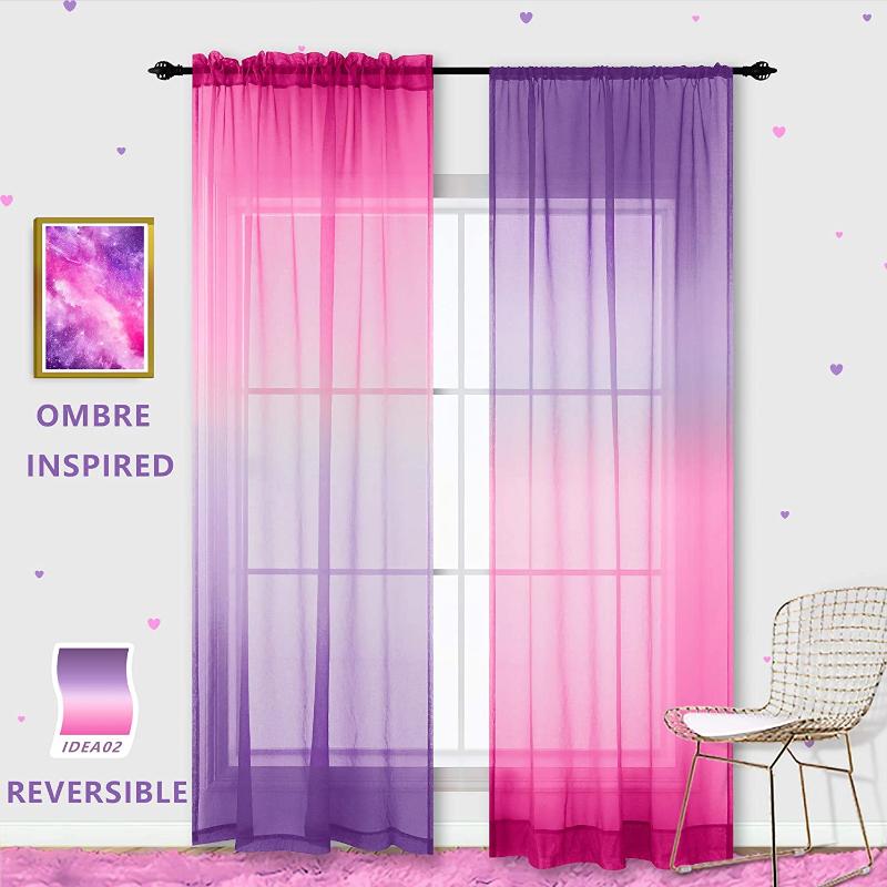Curtain & Drapes Pink Purple Gradient Sheer Curtains For Girls Bedroom Room Linen Semi Voile Living Kitchen Decor, Yellow gray
Curtain & Drapes Pink Purple Gradient Sheer Curtains For Girls Bedroom Room Linen Semi Voile Living Kitchen Decor, Yellow gray