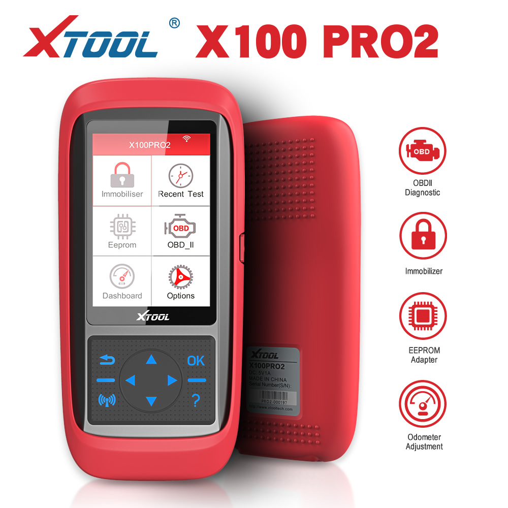 

XTOOL X100 Pro2 OBD2 Auto Key Programmer/Mileage Adjustment X100PRO ECU Reset Code Read Car Tools Multi-Language Free Update