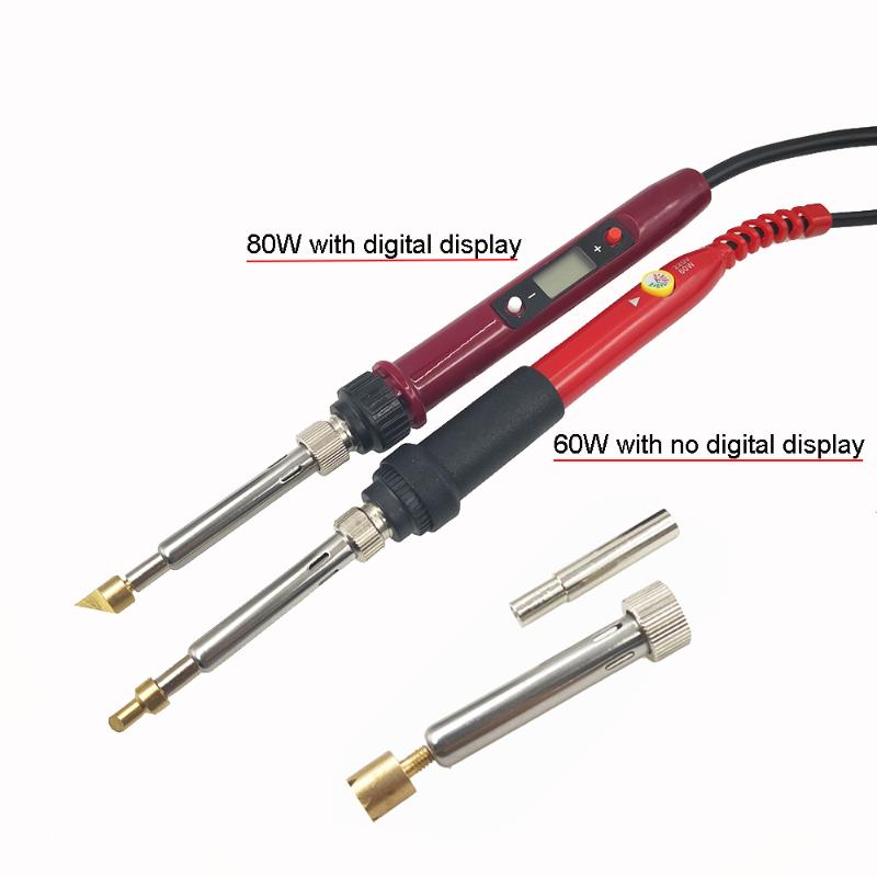 Professional Hand Tool Sets 60W/80W Electric Soldering Iron Carving Pyrography Wood Burning Embossing Pen Set Temperature Adjustable