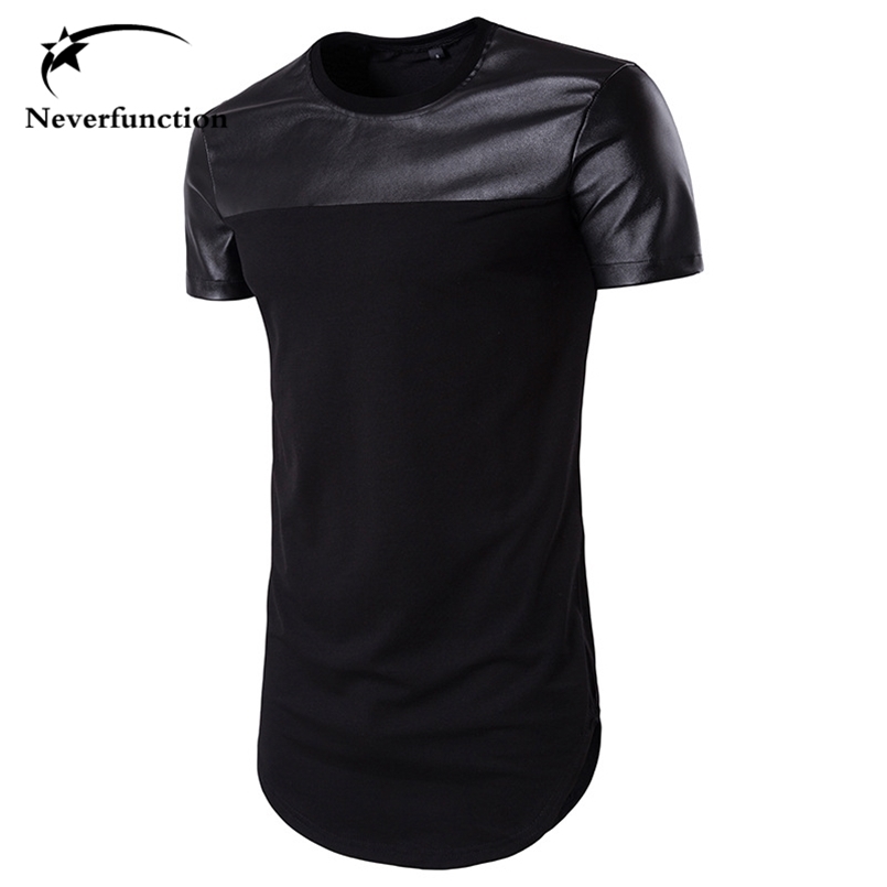 Summer Men Curved hem Casual T-Shirt PU Leather stitching Street Swag Hip Hop Cotton Extended tee Short sleeves Tshirt 210721, B106 black
Summer Men Curved hem Casual T-Shirt PU Leather stitching Street Swag Hip Hop Cotton Extended tee Short sleeves Tshirt 210721, B106 black