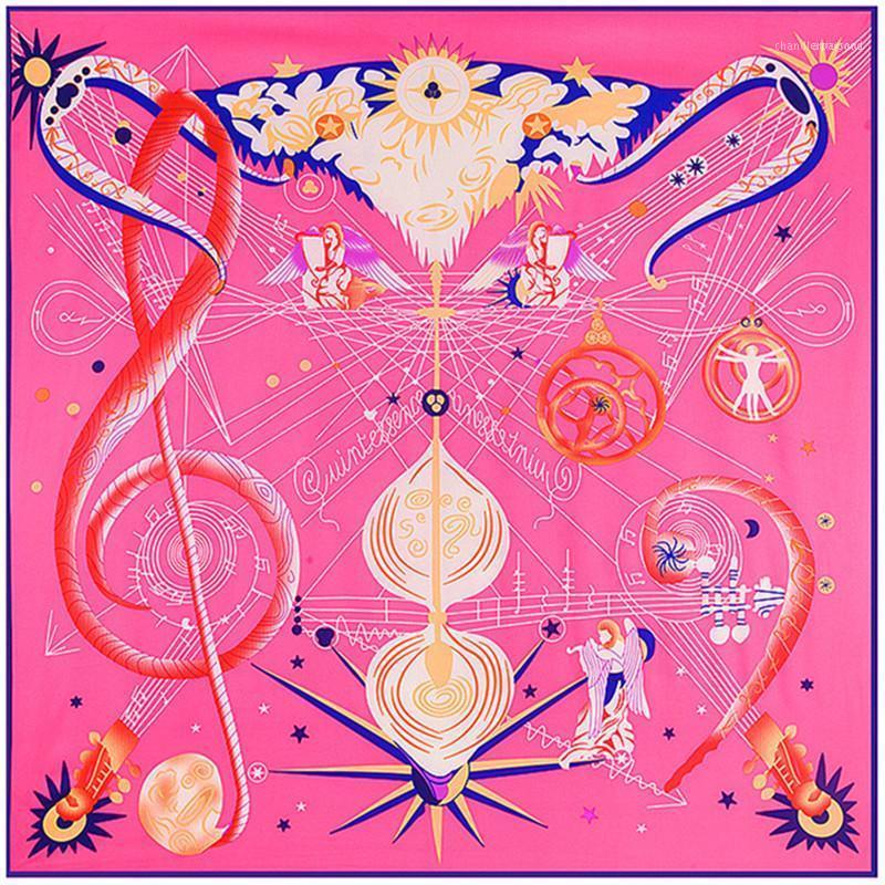 Scarves POBING 100% Silk Scarf Women Large Shawls Music Note Print Stoles Square Bandana Kerchief Female Foulards 130CM1
Scarves POBING 100% Silk Scarf Women Large Shawls Music Note Print Stoles Square Bandana Kerchief Female Foulards 130CM1