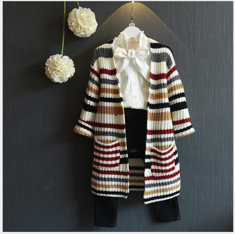 Spring Korean girls' coat coarse wool extended color sweater trend bx