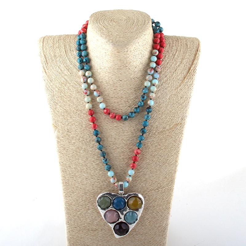 Pendant Necklaces ! 108 Beads Mala Multi Stone Knotted Heart Charm Necklace Women Yoga
Pendant Necklaces ! 108 Beads Mala Multi Stone Knotted Heart Charm Necklace Women Yoga