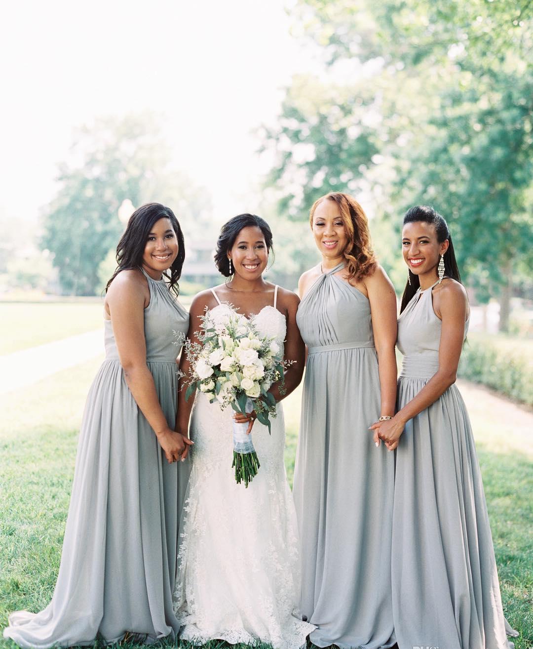 Size Cheap Plus Different Mixed Bohemian A e Bridesmaid Dresses Chiffon Country Style Wedding Party Guest Maid of Honor Gowns