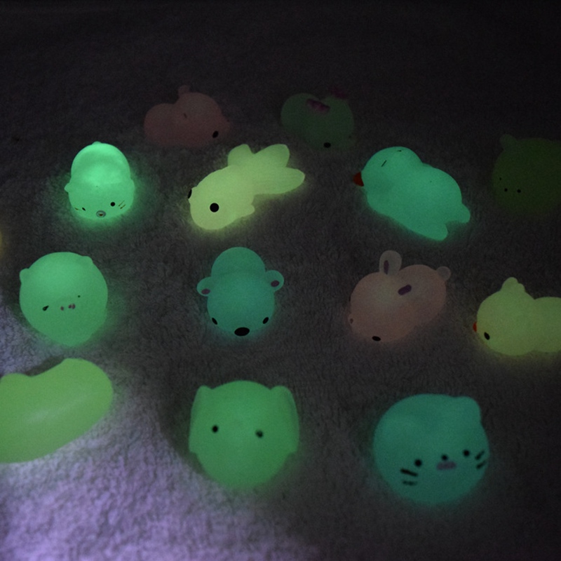 Luminous Cute Mochi Cat Squeeze Fun Kids Kawaii Toy Squishy Soft Stress Reliever Slow Rising Anti-stress Fidget Reliver 0551