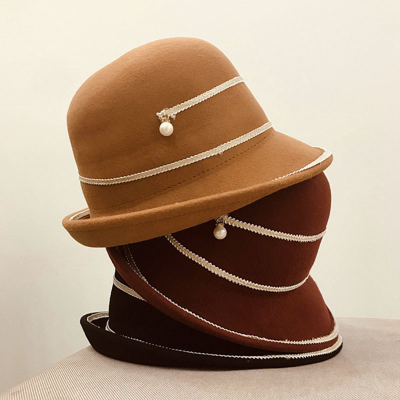 2021 New Women Solid Color Winter Packable Soft Wool Felt Pearl White Stripe Tilt Brim Cloche Hat Bucket Wedding Church Fedoras A3ce, Yellow
2021 New Women Solid Color Winter Packable Soft Wool Felt Pearl White Stripe Tilt Brim Cloche Hat Bucket Wedding Church Fedoras A3ce, Yellow
