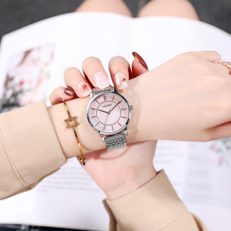 Wristwatches Ananke Fashion Luxury Wrist Watches For Women Stainless Steel Quartz Ladies Watch Big Dial Wathes Relogio Feminino Luxo, Rose blue
Wristwatches Ananke Fashion Luxury Wrist Watches For Women Stainless Steel Quartz Ladies Watch Big Dial Wathes Relogio Feminino Luxo, Rose blue
