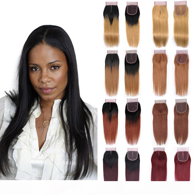 10-18 Inch Straight 4x4 Lace Closure with Baby Hair Brazilian Human Hair Natural Black 27 30 33 99J Pure Ombre Color Closure Only, Black;brown
10-18 Inch Straight 4x4 Lace Closure with Baby Hair Brazilian Human Hair Natural Black 27 30 33 99J Pure Ombre Color Closure Only, Black;brown