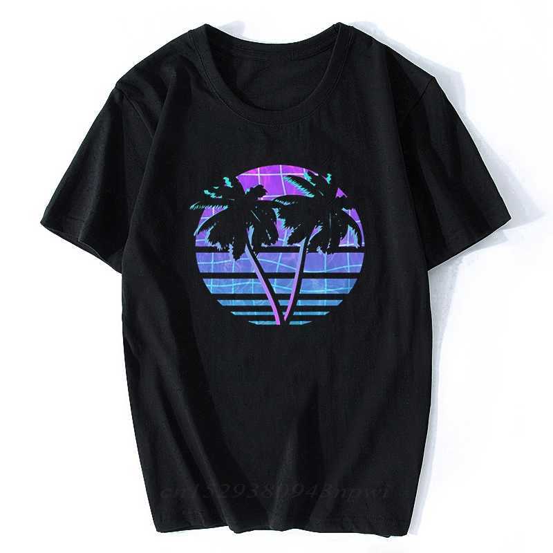 Vaporwave Palm Trees Vintage Retro Style T-shirts Streetwear Short Sleeve Tees Summer Men Aesthetic Clothes Camisetas Hombre 210629, Black
Vaporwave Palm Trees Vintage Retro Style T-shirts Streetwear Short Sleeve Tees Summer Men Aesthetic Clothes Camisetas Hombre 210629, Black