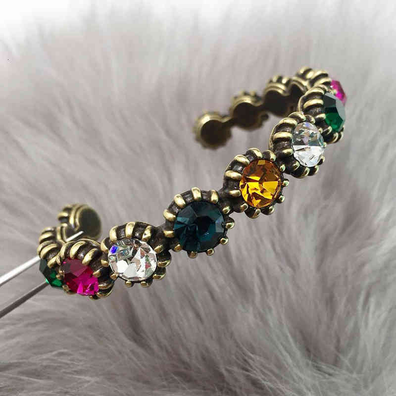Charm Bracelets 09 Color Diamond Open Tide Ins National Style Design Super Flash Crystal Fashion
