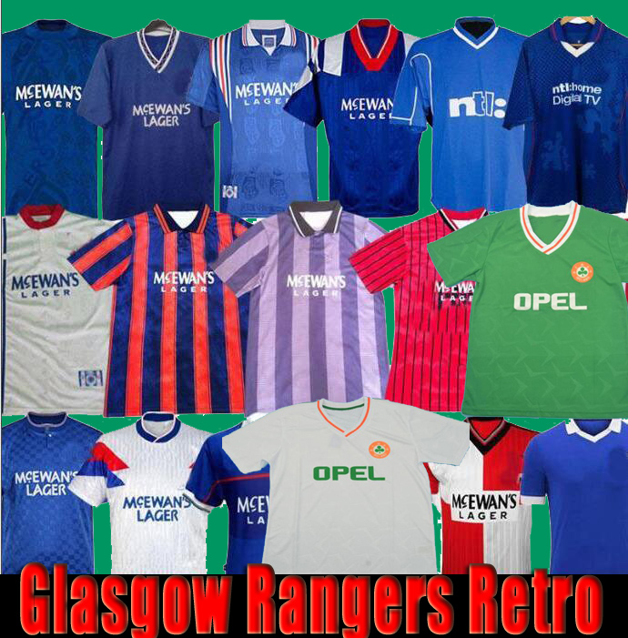 Vintage Glasgow Rangers Retro 84 87 90 92 93 94 95 96 97 99 01 08 09 soccer jerseys GASCOIGNE LAUDRUP football Shirts Ireland kits Uniforms, Black;yellow
Vintage Glasgow Rangers Retro 84 87 90 92 93 94 95 96 97 99 01 08 09 soccer jerseys GASCOIGNE LAUDRUP football Shirts Ireland kits Uniforms, Black;yellow