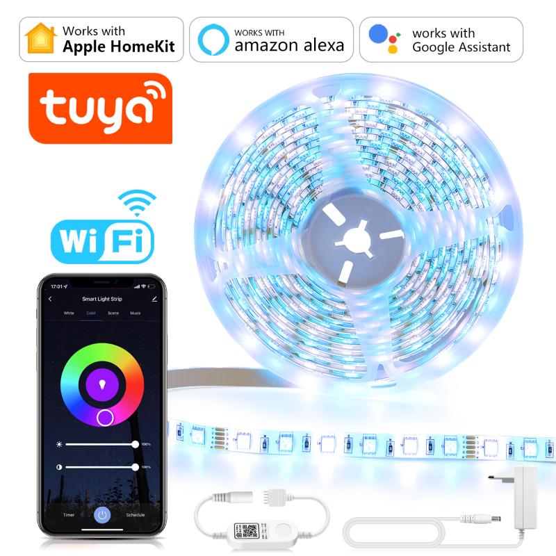 Strips Homekit WiFi LED Strip Light RGBW/RGBWW Tuya Smart Life App Control Lights Work With Apple Home Siri Alexa Google Assistant
Strips Homekit WiFi LED Strip Light RGBW/RGBWW Tuya Smart Life App Control Lights Work With Apple Home Siri Alexa Google Assistant