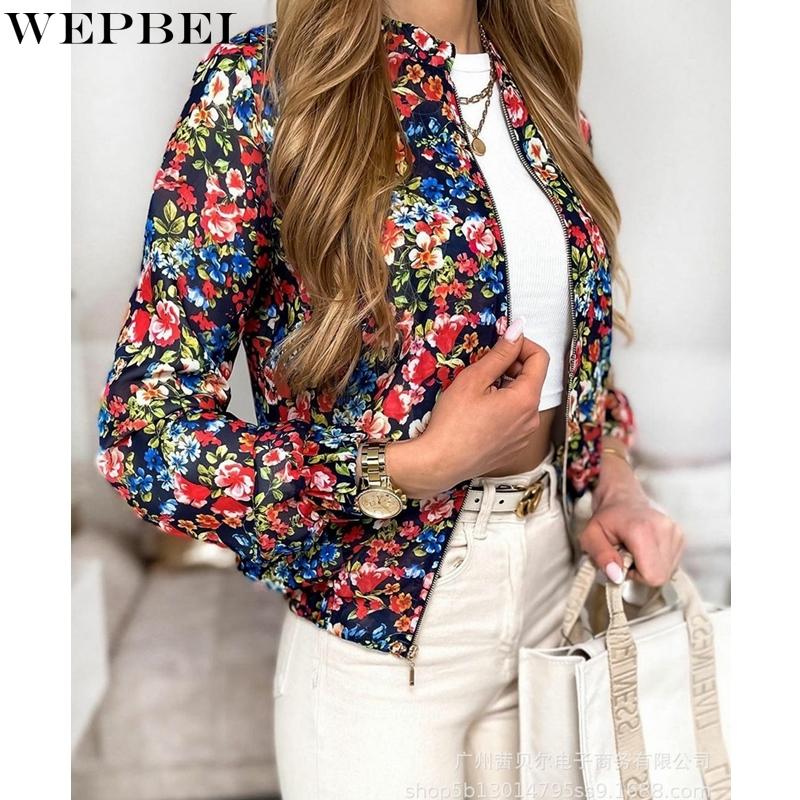 Women's Jackets WEPBEL Casual Slim Coat Floral Zipper Autumn Fashion Long Sleeve Cardigan O-Neck, Black;brown
Women's Jackets WEPBEL Casual Slim Coat Floral Zipper Autumn Fashion Long Sleeve Cardigan O-Neck, Black;brown