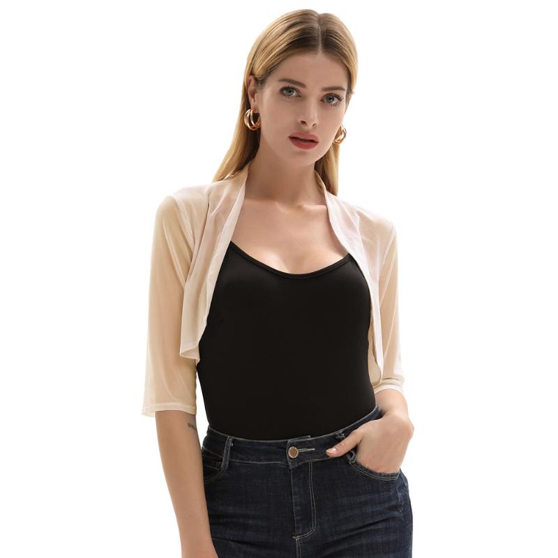 Women's Jackets Summer Cropped Coats See-Through 3/4 Sleeve Open Front Irregular Hem Shrug Fashion Casual Thin Bolero Ladies Tops, Black;brown
Women's Jackets Summer Cropped Coats See-Through 3/4 Sleeve Open Front Irregular Hem Shrug Fashion Casual Thin Bolero Ladies Tops, Black;brown