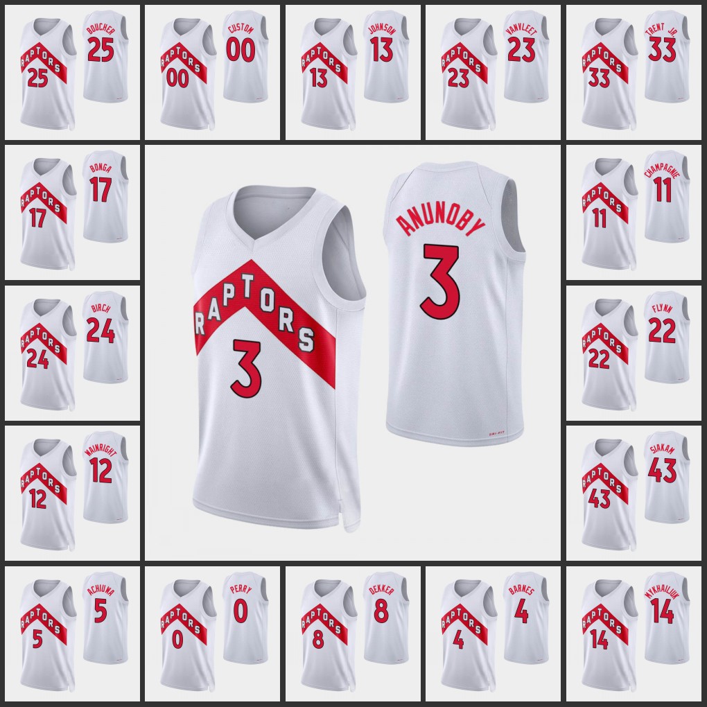 Toronto RaptorsMen Pascal Siakam Fred VanVleet Sviatoslav Mykhailiuk Gary Trent Jr. OG Anunoby 2022 75th Anniversary Custom White Jersey, Black
Toronto RaptorsMen Pascal Siakam Fred VanVleet Sviatoslav Mykhailiuk Gary Trent Jr. OG Anunoby 2022 75th Anniversary Custom White Jersey, Black