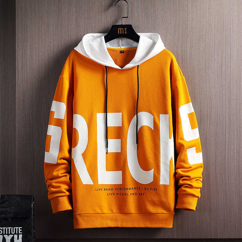 Hoodie Men Hip Hop Trend Large Print Clothing Men high quality Streetwear Men's Fashion Fleece Sweatshirt Male Personality Hoody 210603