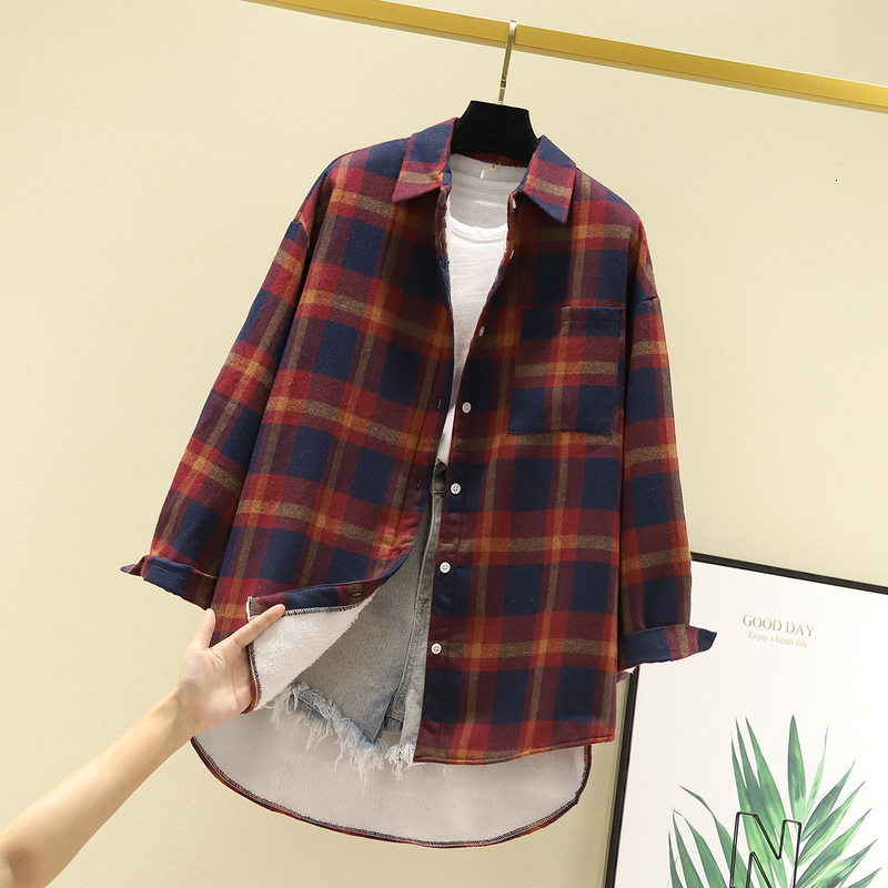 2021 New Winter Plaid Shirts Womens Thick Veet Blouses and Tops Lady Sleeve Keep Warm Female Clothes Outwear Long Style 85a2, Blue
2021 New Winter Plaid Shirts Womens Thick Veet Blouses and Tops Lady Sleeve Keep Warm Female Clothes Outwear Long Style 85a2, Blue