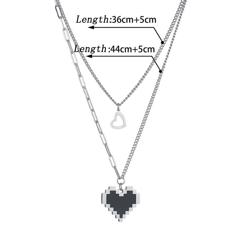 Pendant Necklaces Hollow Love Double Necklace Simple Wild Irregular Black Oil For Women Titanium Steel Jewelry Couple Gift
Pendant Necklaces Hollow Love Double Necklace Simple Wild Irregular Black Oil For Women Titanium Steel Jewelry Couple Gift