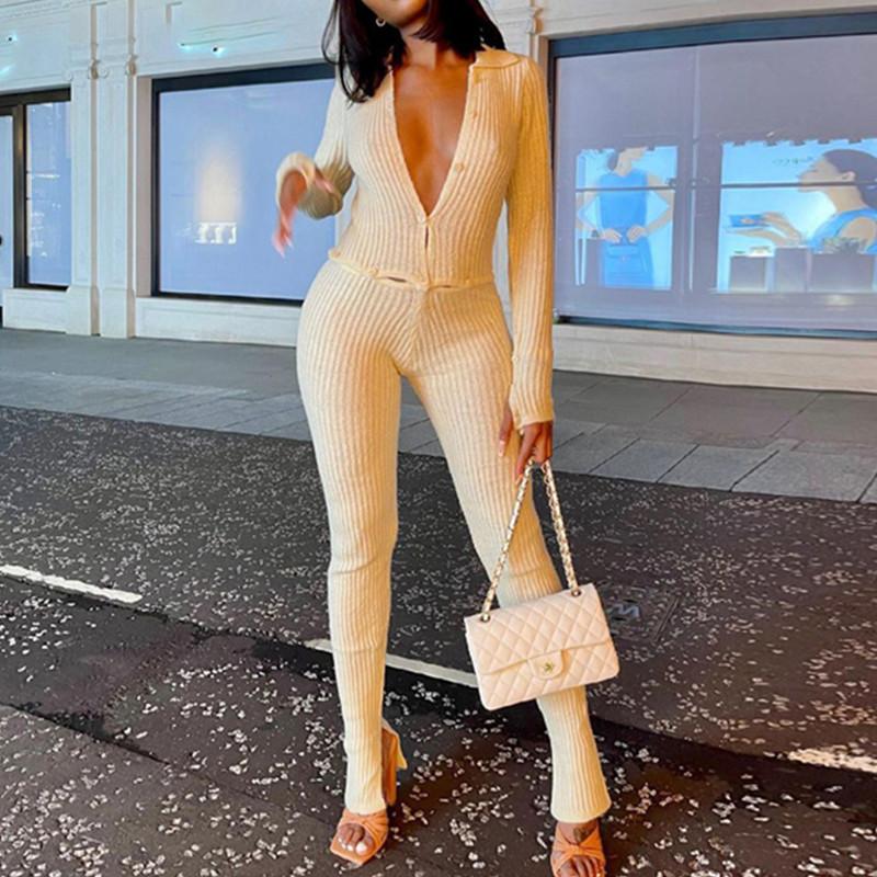 Women's Two Piece Pants 2021 Farbic Set Women Autumn Solid Concise Sexy Single Breasted Tops+Spilt Matching Outfit Fake Jumpsuit, White
Women's Two Piece Pants 2021 Farbic Set Women Autumn Solid Concise Sexy Single Breasted Tops+Spilt Matching Outfit Fake Jumpsuit, White